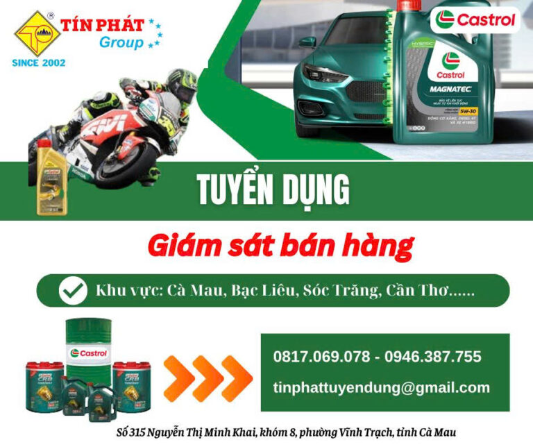 TÍN PHÁT GROUP TUYỂN DỤNG GIÁM SÁT BÁN HÀNG