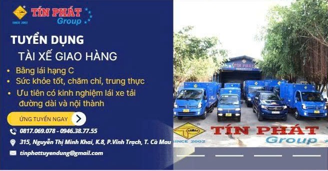 TUYỂN DỤNG TÀI XẾ GIAO HÀNG